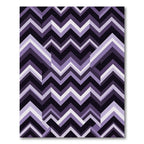 Purple Chevron Geometric Composition Rug