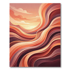 Warm Sunset Gradient Flow Rug