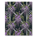Purple Wisteria Lattice Garden Floral Rug