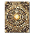 Golden Sun Tribal Mandala Rug