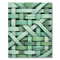 Intertwined Green Woven Texture Rug