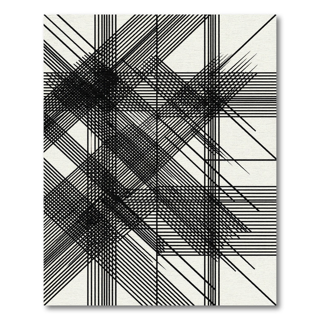 Monochromatic Abstract Geometric Linear Lines Rug