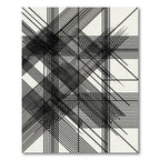 Monochromatic Abstract Geometric Linear Lines Rug