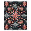 Coral Star Flower Hearts Rug