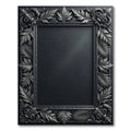 Ornate Silver Leaf Scroll Frame Rug