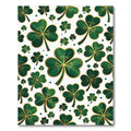Golden Emerald Shamrock Clover Botanical Rug