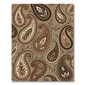 Elegant Chocolate Brown Paisley Floral Rug