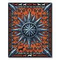 Bold Orange Ram Starburst Rug