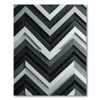 Modern Grayscale Chevron Layers Rug