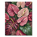 Pink Anthurium Tropical Foliage Rug