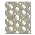 Sophisticated Taupe Geometric Egg Grid Rug