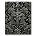 Monochromatic Ornate Floral Scroll Rug