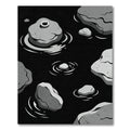 Monochrome Stone Ripples Water Rug