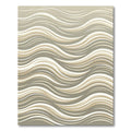 Gradient Beige Abstract Wave Rug