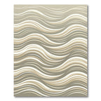 Gradient Beige Abstract Wave Rug