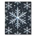 Winter Snowflake Constellation Night Rug
