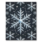 Winter Snowflake Constellation Night Rug
