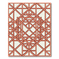 Coral Intersecting Square Lattice Rug