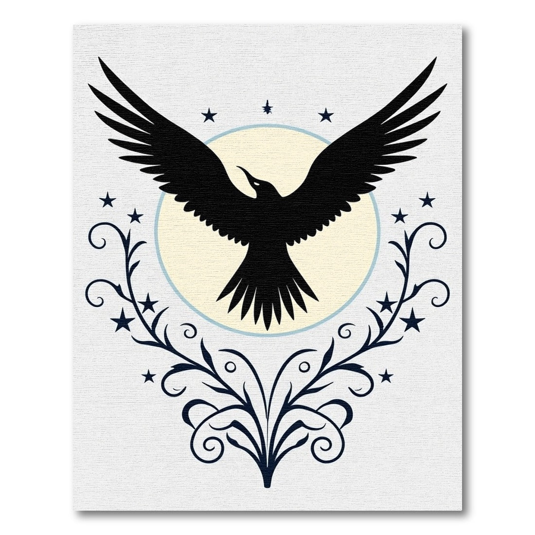 Black Raven Celestial Swirls Rug