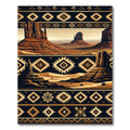 Southwestern Desert Landscape Geometric Rug
