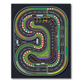 Vibrant Abstract Racing Circuit Track Rug