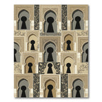 Architectural Keyhole Arch Pattern Rug