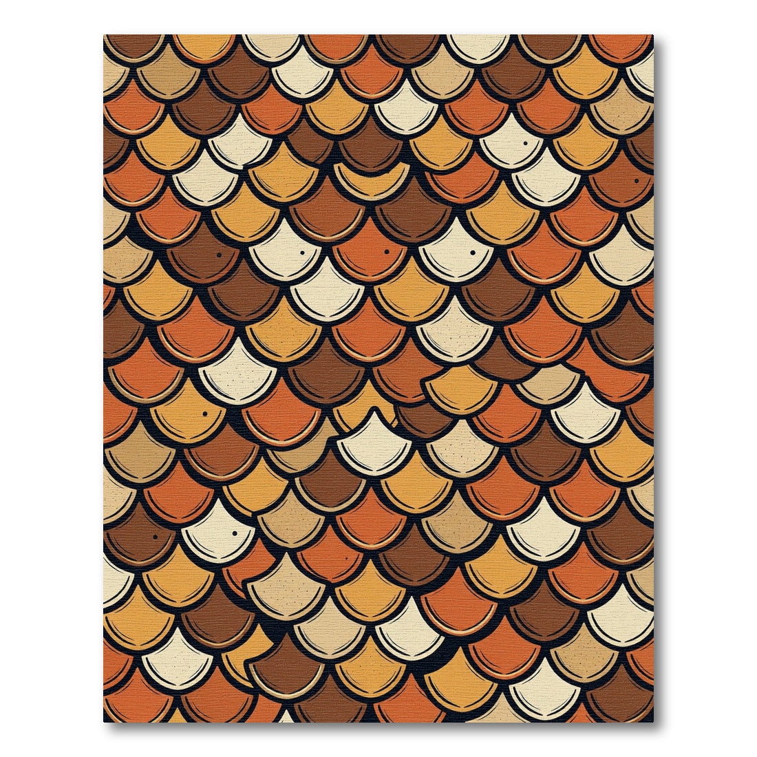 Autumn Scale Pattern Rug