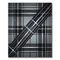 Gray Black Plaid Diagonal Stripe Rug