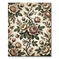 Vintage Ivory Floral Vine Rug