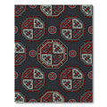 Gothic Crimson Charcoal Geometric Tile Rug
