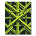 Lime Green Interlocking Geometric Tubing Rug