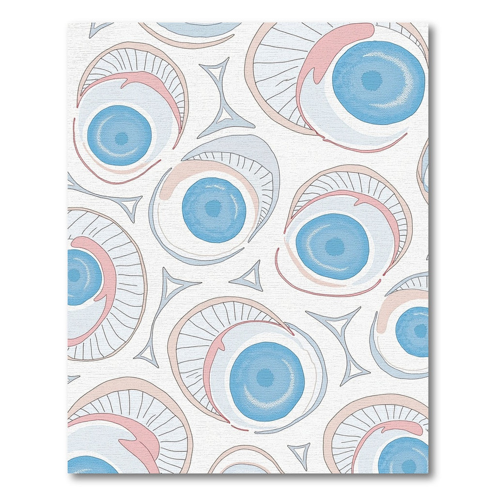 Abstract Blue Eye Composition Rug