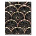 Art Deco Sunburst Black Gold Rug