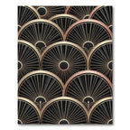 Art Deco Sunburst Black Gold Rug