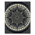 Monochromatic Ornate Star Mandala Medallion Rug