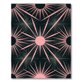 Modern Pink and Charcoal Celestial Burst Rug