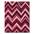 Vibrant Fuchsia Chevron Zigzag Abstract Rug