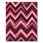 Vibrant Fuchsia Chevron Zigzag Abstract Rug