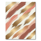 Metallic Gold and Terracotta Abstract Strokes Rug