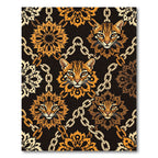 Orange Leopard Chain Medallion Rug