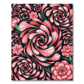 Pink Carnation Swirl Floral Rug