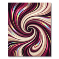 Crimson Cream Swirl Metallic Lines Rug