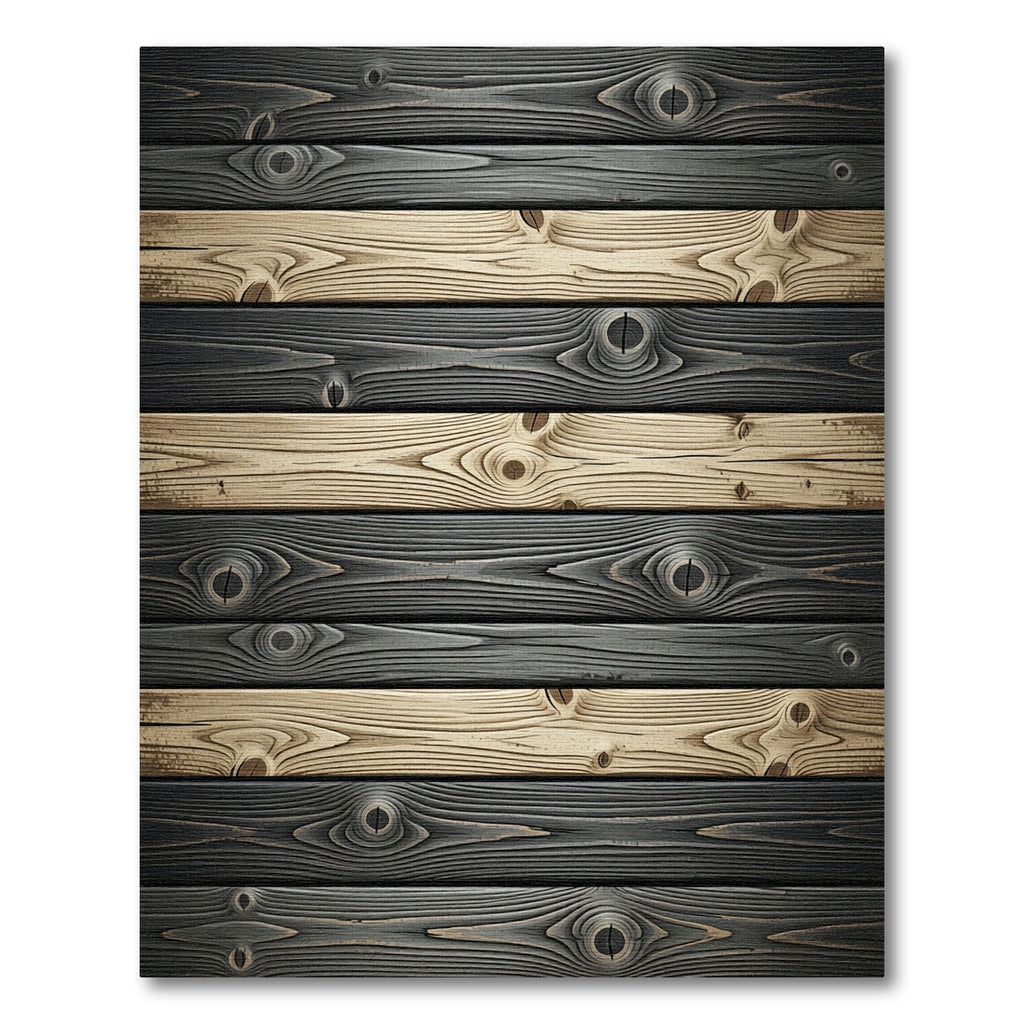 Dark Wood Grain Plank Rug