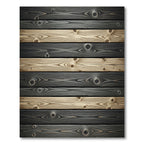 Dark Wood Grain Plank Rug