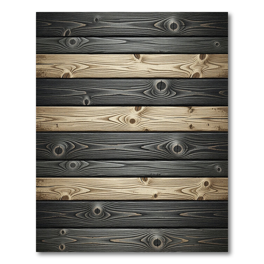 Dark Wood Grain Plank Rug