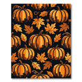 Autumn Harvest Pumpkin and Maple Leaf Rug