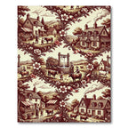 Vintage Farmhouse Floral Ribbon Composition Rug