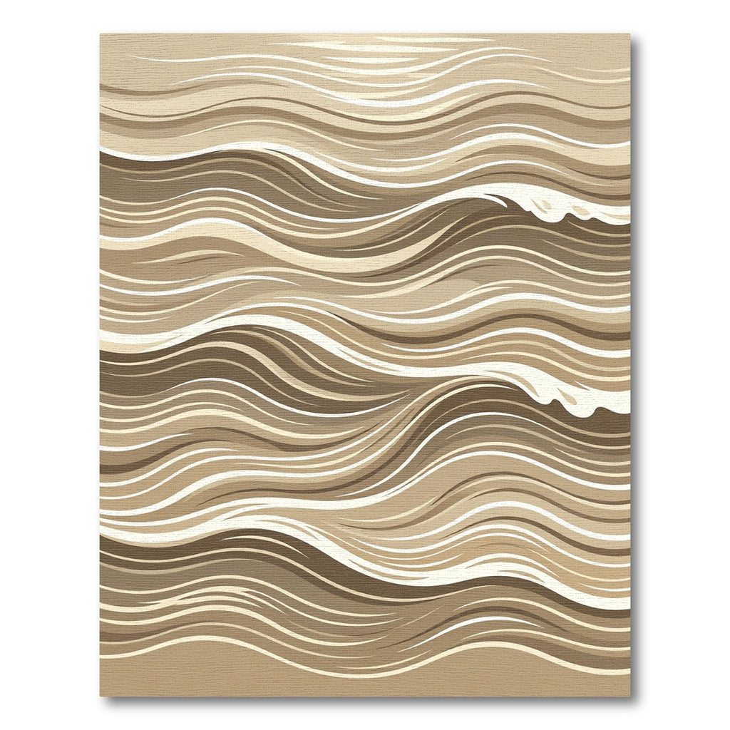 Earthy Tone Organic Wave Rug