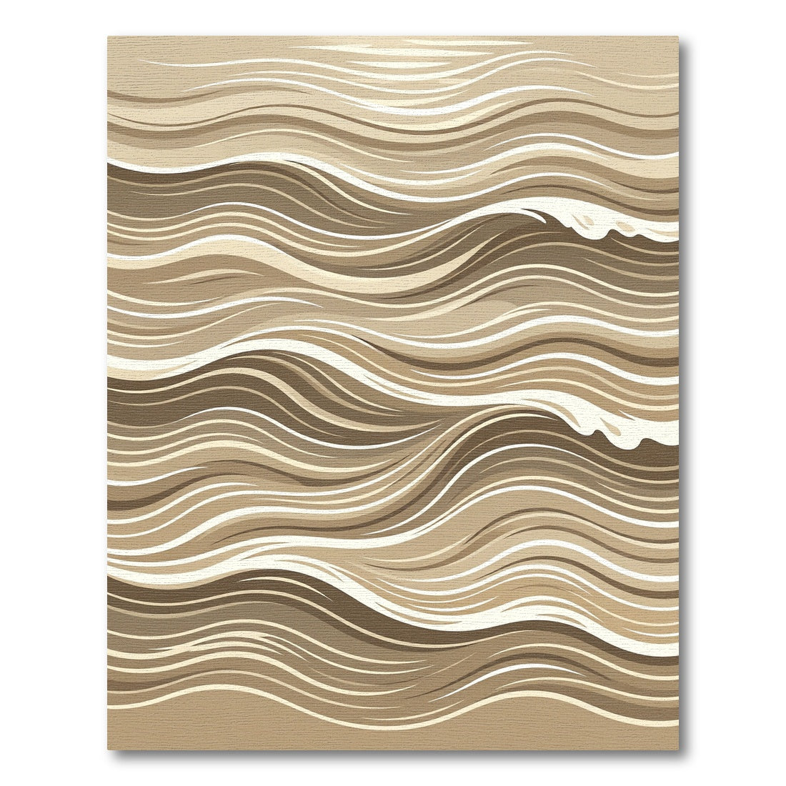 Earthy Tone Organic Wave Rug