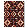 Earthy Orange Tribal Geometric Diamond Rug
